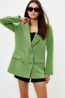 TRENDYOLMILLA Antrasit Regular Astarl? Dugme Detayl? Dokuma Blazer Ceket TWOAW21CE0264  фото 5