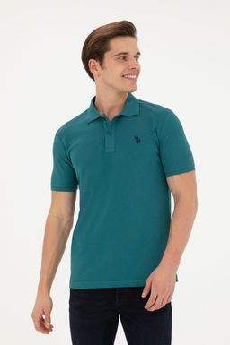 Мужская темно-зеленая базовая футболка - U.s. polo assn фото 3