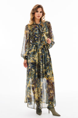 Платье Eola 2900 из шифона с принтом X-образного силуэта фото 11