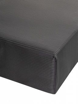 Проcтыня натяжная сатин-страйп 180x200+25 темно-серый сатин - Denastia фото 3