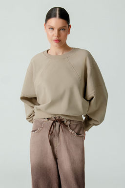 Арт. 15110/5 Свитшот женский укороченный one size (42-50) Цвет:бежевый - Калинка фото 7