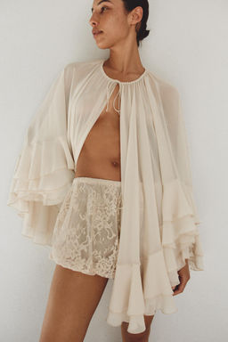 SHORTS BOMBACHO ENCAJE / Crudo - Zara фото 2