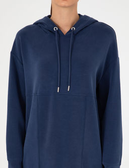 Lacivert Comfort Fit Modal Kuma_ Sweatshirt