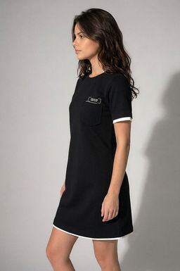 Арт. 8504 Платье женское 42-48 Цвет:черный - Калинка фото 2