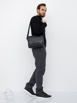 Портфель мужской кожаный 6997-1Z black Zinimsk