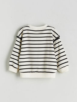 Bisiklet Yaka Minnie Mouse Bask?l? K?z ?ocuk Sweatshirt