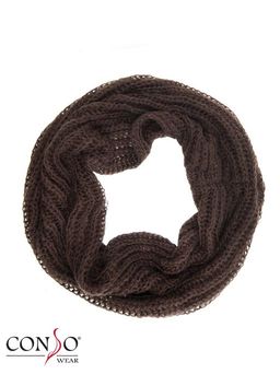 KN180334 - коричневый Шарф женский. Размер 40х60 см - Conso фото 3