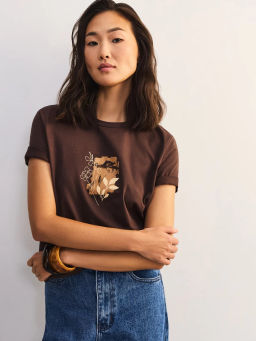 Футболка из хлопка с принтом ZR2605013423-27 / Zarina