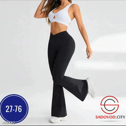 Штаны клеш с высокой посадкой