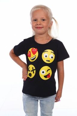 Футболка Смайлы (Темно-синий)