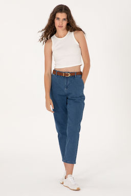 Kad_n A__k Mavi Carrot Fit Jean Pantolon Sepette S_rpriz _ndirim - U.s. polo assn фото 7