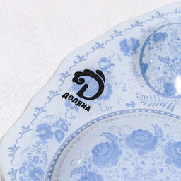 Подставка стеклянная для яиц Доляна Цветочная роспись, 3 ячейки, 2118 см, цвет белый  фото 4