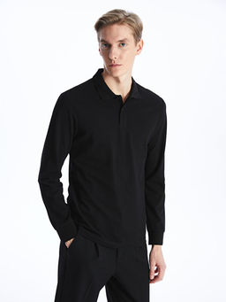 Polo Yaka Uzun Kollu Pike Erkek Ti??rt