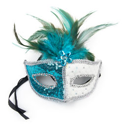 "BOOMZEE" PBZ-84 Маска карнавальная 02_бело-голубая