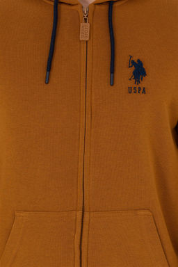 U. S. Polo Assn Мужской вязаный кардиган кокосового цвета с капюшоном - U.s. polo assn фото 13