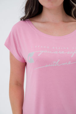 Футболка женская из вискозы Лирика нежно-розовый You are safe - Амадэль фото 2