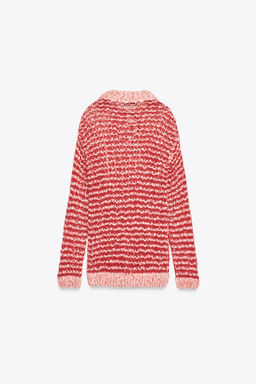 WOOL KNIT POLO COLLAR SWEATER - Zara фото 6