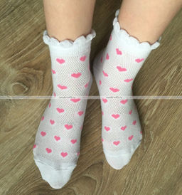 Цена за 5 пар.5 ПАР - ЮстаТекс носки детские 3с24 на ДЕВОЧЕК хлопок с лайкрой сетка - 5 ПАР