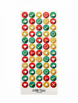 Цена за 3 шт. Наклейки детские оценки «Пять с плюсом», 7×16 см, 10 листов