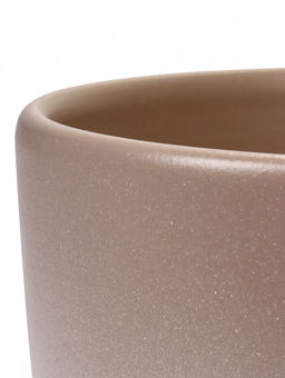 Горшок цветочный с поддоном 5 л, d122/h19,5 см капучино керамика, "Туман" (М)