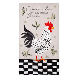 Набор кухонных полотенец Доляна С праздником Светлой Пасхи, 35х60см-2 шт, 100% хлопок, вафля 160 г/  фото 10