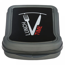 Контейнер для бутербродов (сендвич) пластмассовый 17х13х4,2см, черный, с декором (Россия) - Домашняя мода фото 5