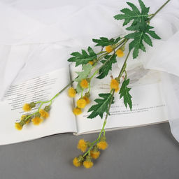 Цветы искусственные «Мимоза садовая люкс», h=60 см, жёлтые