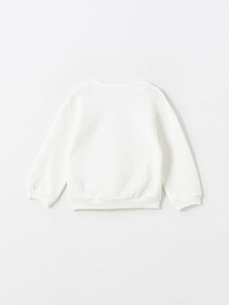 Bisiklet Yaka Uzun Kollu Barbie Bask?l? K?z Bebek Sweatshirt - Waikiki фото 3