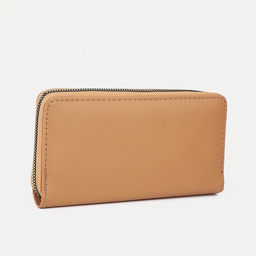 Кошелёк на молнии, большой, 4 отделения, бежевый