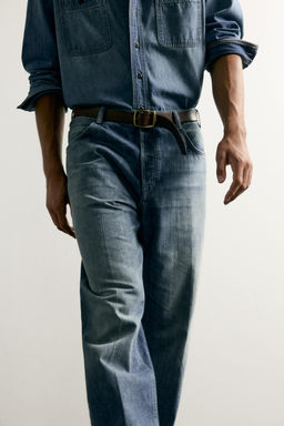 JEANS RELAXED FIT PLANCHADO / Azul - Zara фото 6