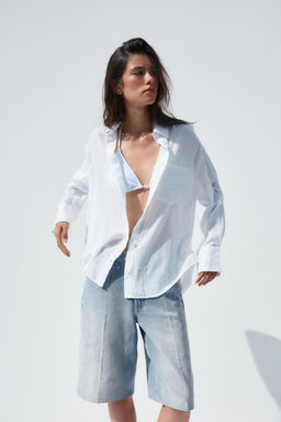 OVERSIZE GAUZE SHIRT - Zara фото 35