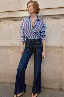 CAMISA OXFORD RAYAS / Rojo / Negro