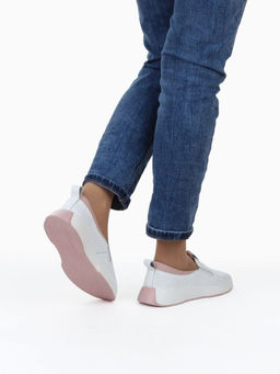 06-YG108-2 WHITE/PINK Туфли летние женские (натуральная кожа)