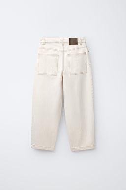 JEANS BAGGY ESTRUCTURA / Crudo - Zara фото 3