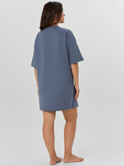 Туника домашняя женская серая с надписью Full time beauty - Mark formelle фото 2