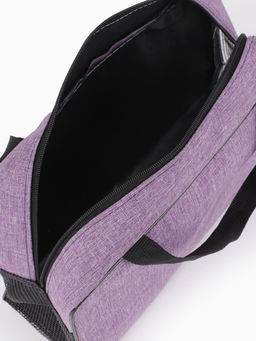 Косметичка-сумка на молнии, большая, с ручками, сеткой, фиолетовая