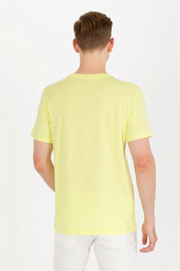 U. S. Polo Assn Мужская светло-желтая базовая футболка с круглым вырезом - U.s. polo assn фото 13