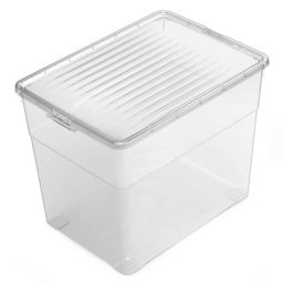 Ящик с крышкой универсальный "Лайф", прозрачный, 38*27.6*30см / 23л