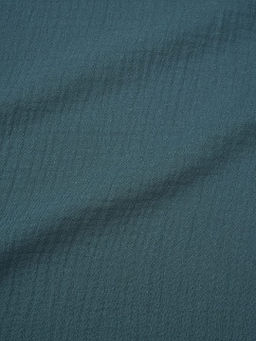 Муслин двухслойный с эффектом жатости цв.Темная морская волна, ш.1.35м, хл-100%, 110гр/м.кв