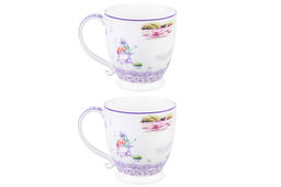 Набор 2 кружек 450 мл 13,5*10*10,5 см Лаванда на ножке, NEW BONE CHINA - Elan gallery фото 5