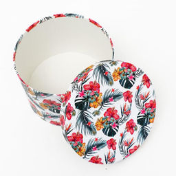 Набор круглых коробок 3 в 1 Разноцветные цветы, 25.5 x 15 - 19 x 13.5 см - Simaland фото 3