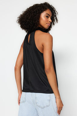 Trendyolmilla Mint Regular/Normal Kal?p Dik Yaka Fit Pilise Esnek Orme Bluz TWOSS23BZ00952 фото 18