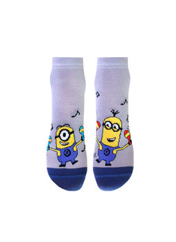 Цена за 2 пары БРЕСТСКИЕ НОСКИ ДЕТСКИЕ 3095 MINIONS (укороченные) серо-сиреневый