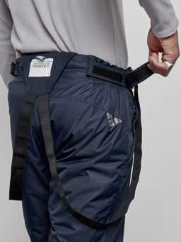 Полукомбинезон утепленный мужской зимний горнолыжный темно-синего цвета 7507TS - Colannia фото 10