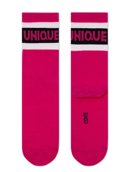 Цена за 2 пары. Носки Удлиненные CONTE ACTIVE Удлиненные носки с полосками из прозрачной сетки фуксия - Conte elegant фото 3