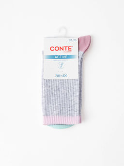 Цена за 2 пары. Носки женские CONTE ACTIVE Удлиненные женские хлопковые носки - Conte elegant фото 3