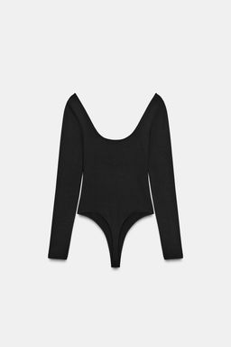 SQUARE NECK POLYAMIDE BODYSUIT - Zara фото 24
