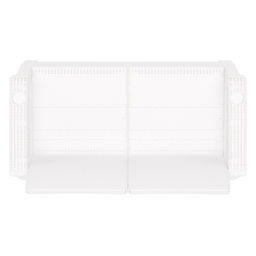 Диван «Ротанг» двухместный, 127×70×79 см, белый, с подстаканниками