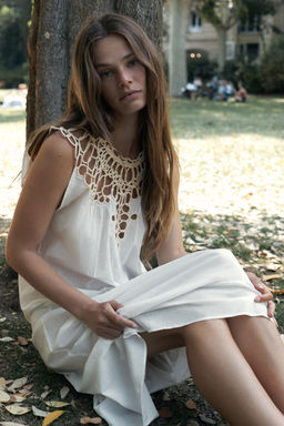 LIMITED EDITION COMBINATION COTTON DRESS - Zara фото 3