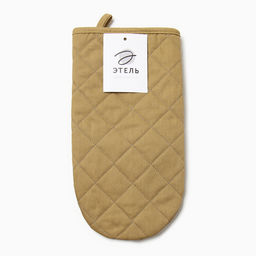 Варежка-прихватка Этель Kitchen цв.коричневый, 15х28см,саржа, 100% х/л  фото 5